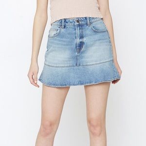 Pacsun Denim Ruffle Hem Skirt